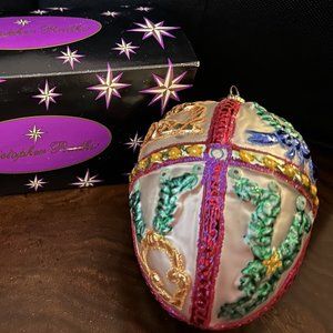 CHRISTOPHER RADKO FABULOUS FABERGE EGG CHRISTMAS ORNAMENT